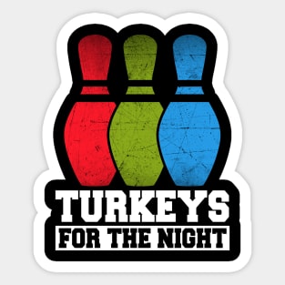 Abstract Turkeys Bowling Artwork Sticker